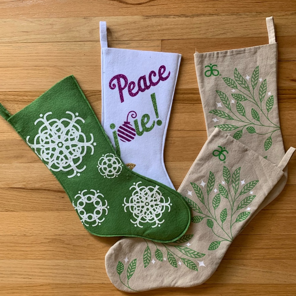 NWOT Arbonne Holiday Stockings - Bundle of 4